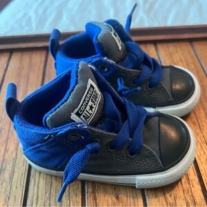 Converse chuck taylor blue grey hightop boys sneakers size US 5 Toddler